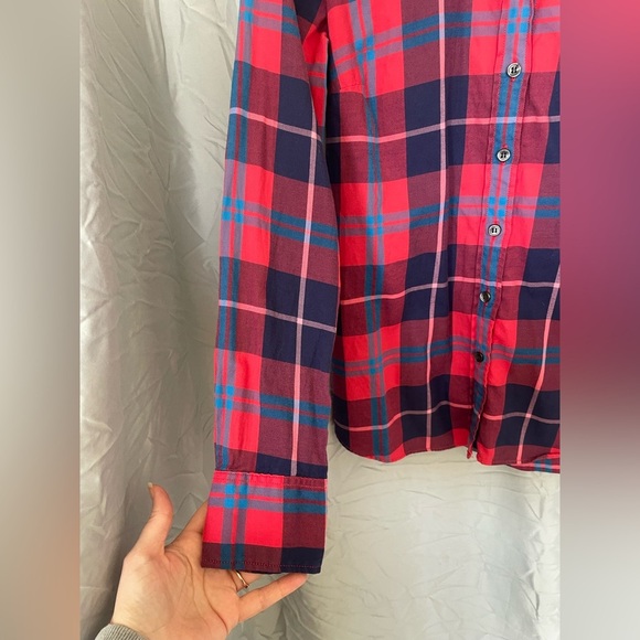 J.Crew perfect fit button down flannel XS - Picture 4 of 6